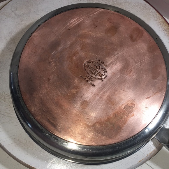 Revere Ware SX stainless with copper disk bottom 10”covered skillet - Picture 4 of 9